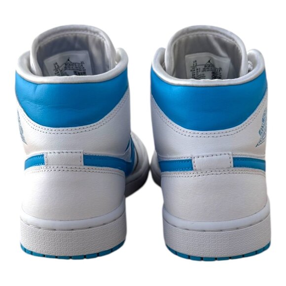 Air Jordan 1 Mid UNC Women's 7.5 EUC White Carolina Blue BQ6472-114 AJ1 Sneaker - Picture 6 of 8
